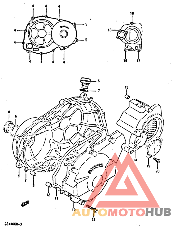 Crankcase cover ass`y  (v