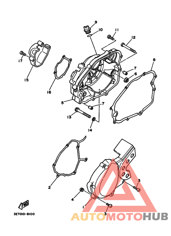 Crankcase cover ass`y  (v