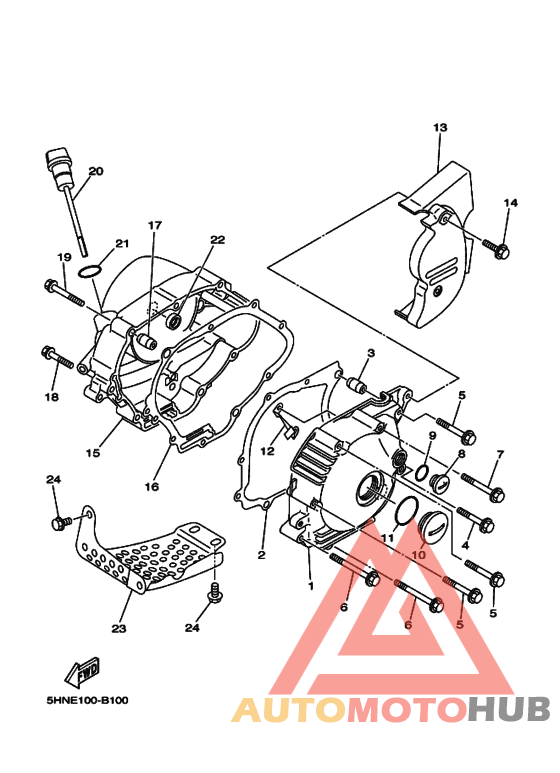 Crankcase cover ass`y  (v