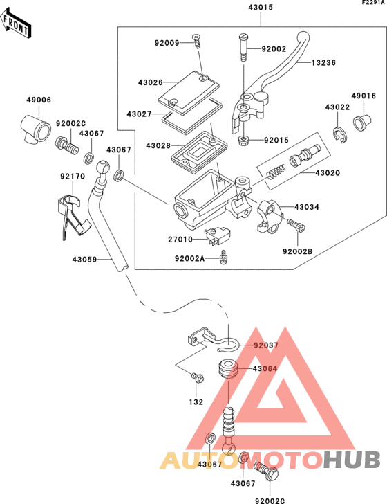 Front master cylinder(er500-a2/a3)