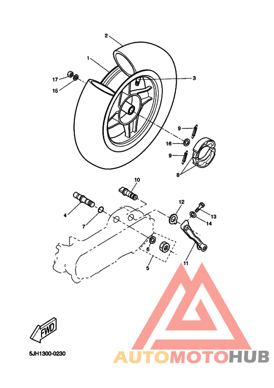Rear wheel complete assy