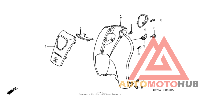 Front cover + leg shield