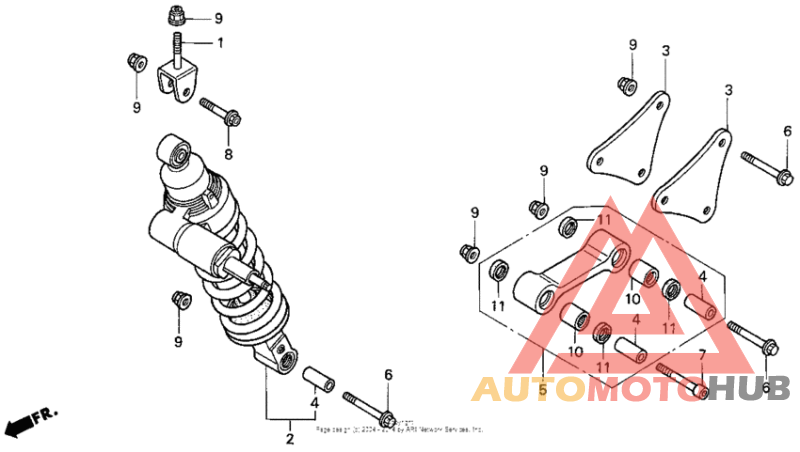 Rear shock absorber 94-97