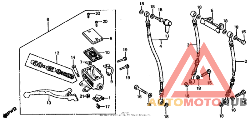 Front brake master + cylinder