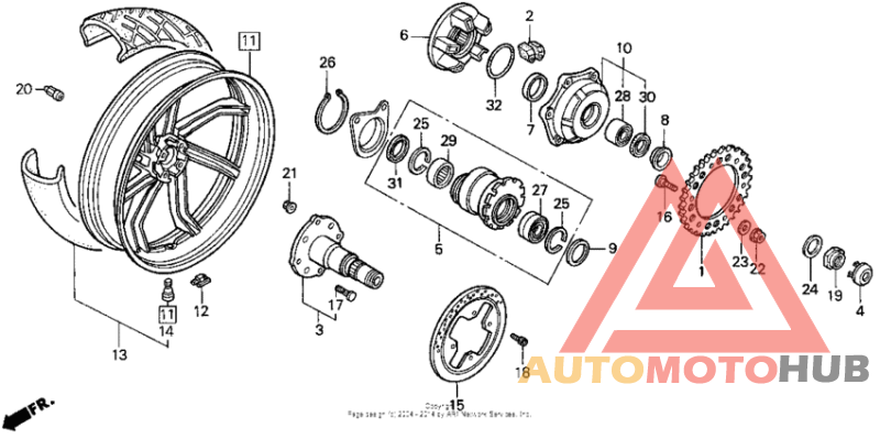Rear wheel 90-93