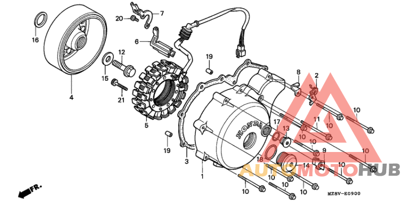 Left crankcase cover/ generator