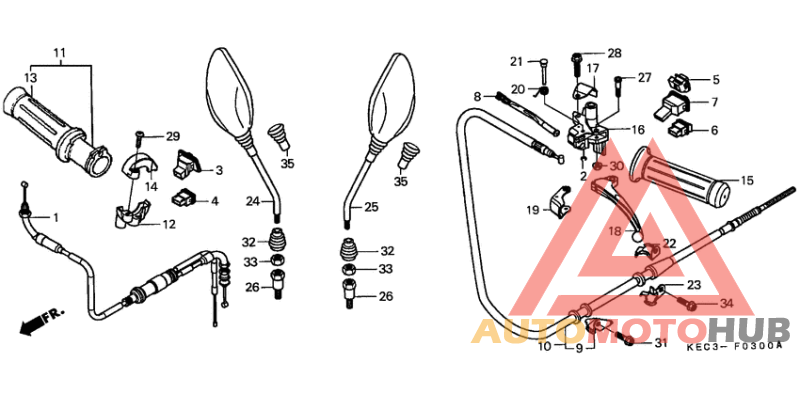 Handle lever/switch/cable