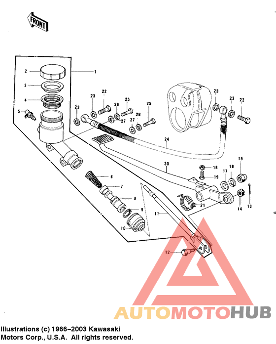 Rear master cylinder/brake pedal