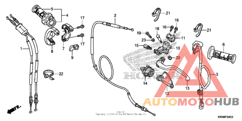 Handle lever + switch + cable