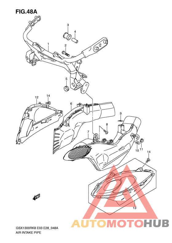 Air intake pipe
