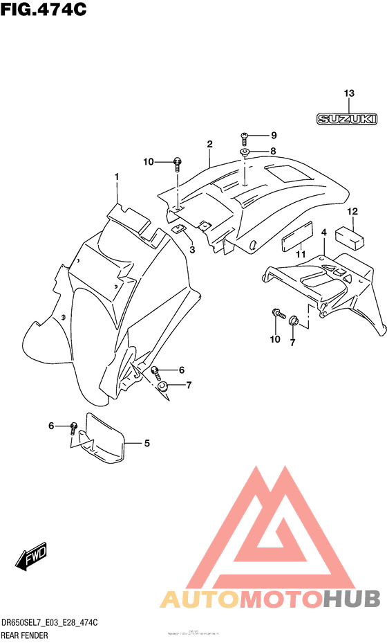 Rear Fender (Dr650Sel7 E33)