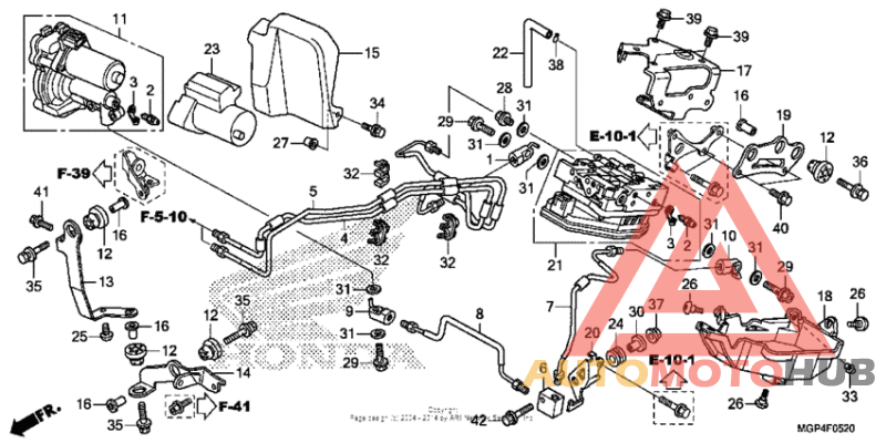 Front power unit + front valve unit