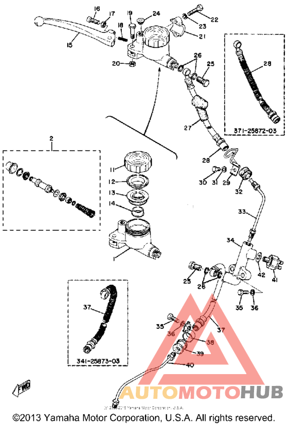 Master cylinder brake hose