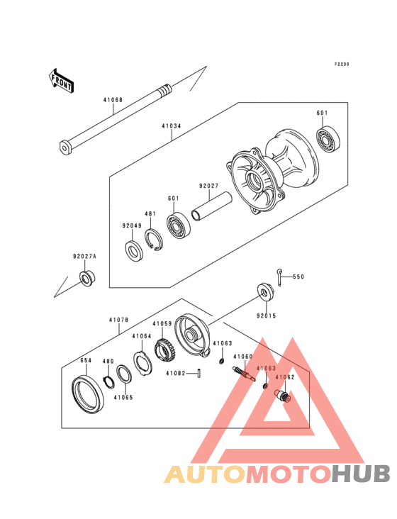 Front hub(kdx250-d1)