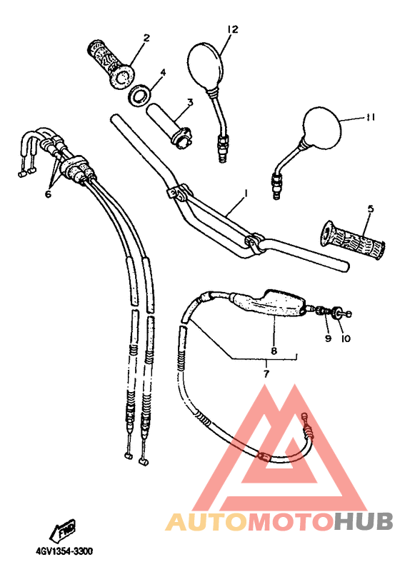 Steering handle. cable