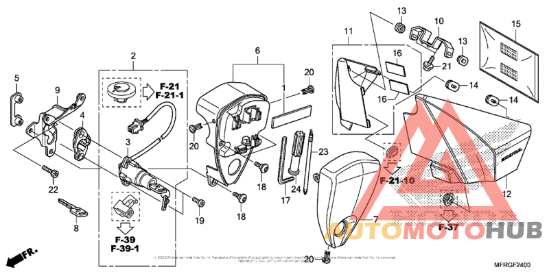 Side Cover + Tools + Combination Switch