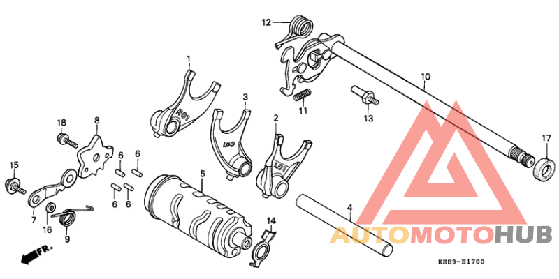 Shift drum/shift fork