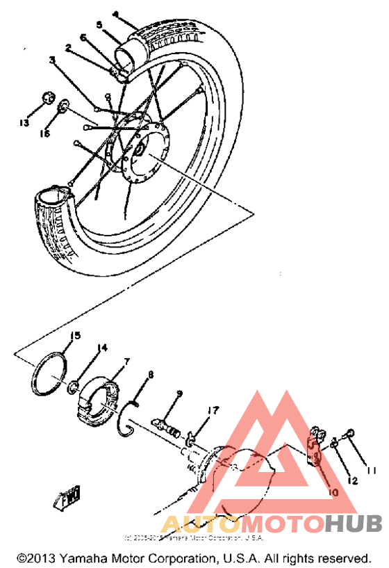 Переднее колесо