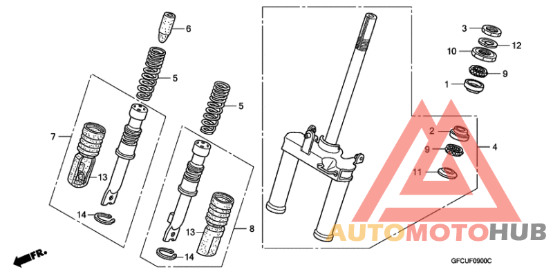 Front fork/steering stem