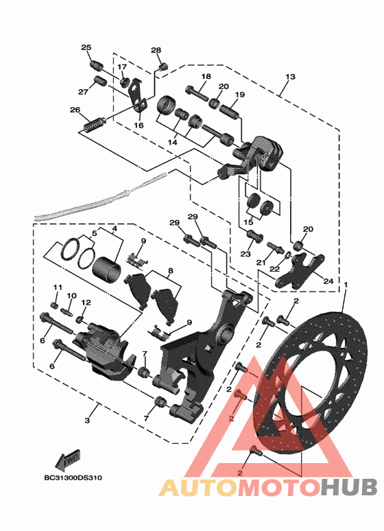 Задний суппорт