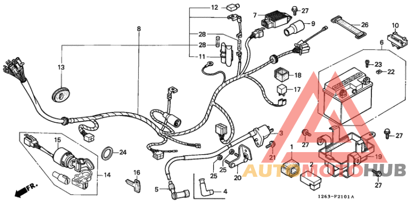 Wire harness/ ignition coil/battery