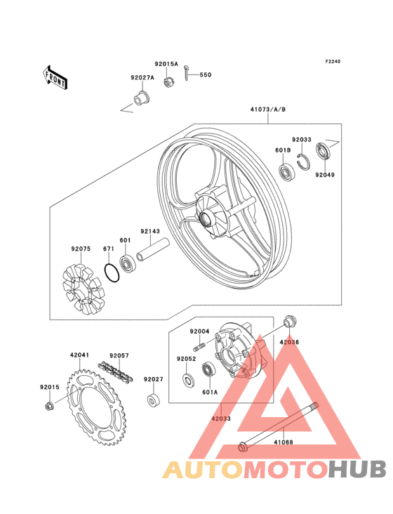 Заднее колесо и цепь