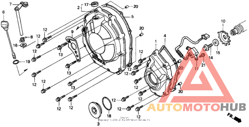 Right crankcase cover 93-95