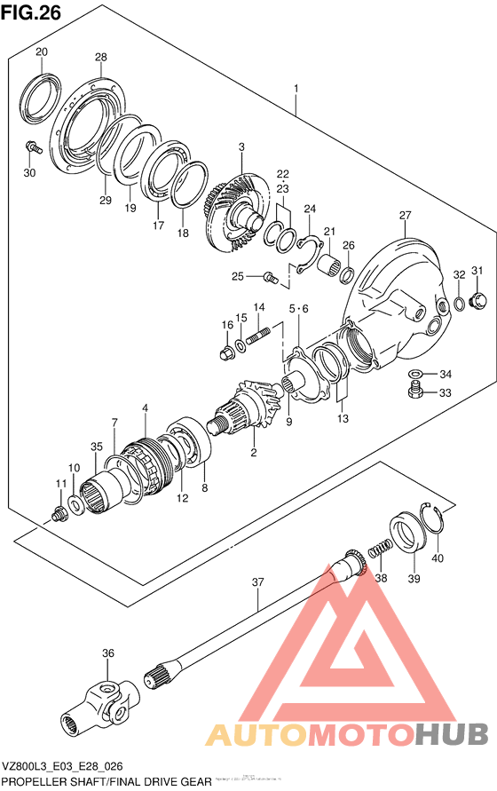 Propeller Shaft/final Drive Gear
