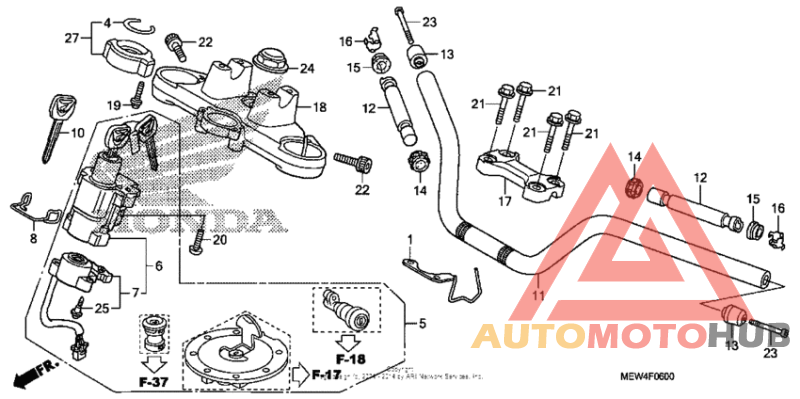Handlebar + top bridge
