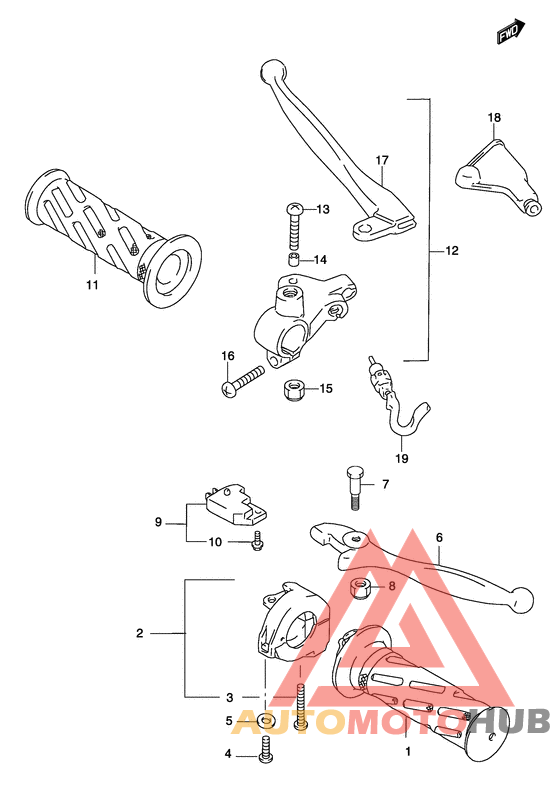 Зажим рукоятки