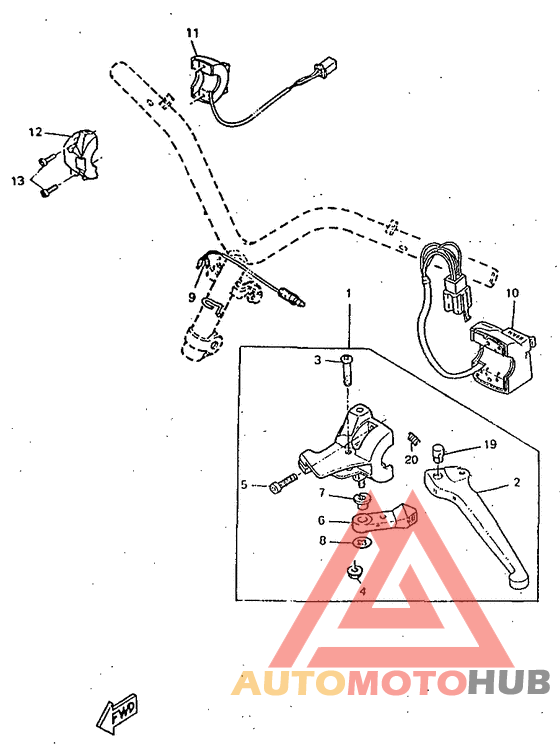 Handle switch. lever