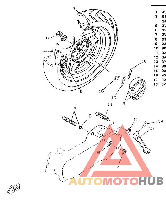 Переднее колесо