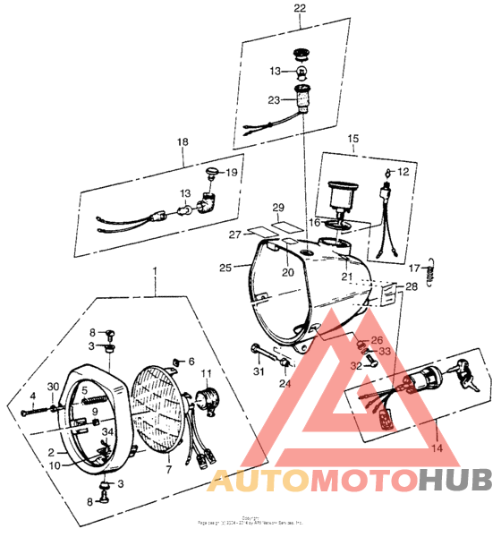 Headlight + speedometer