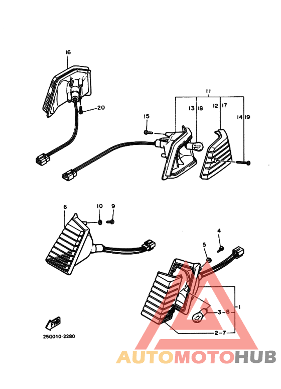 Rear flasher light assy