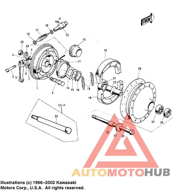 Front hub/brake
