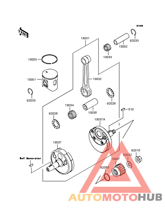 Crankshaft/piston