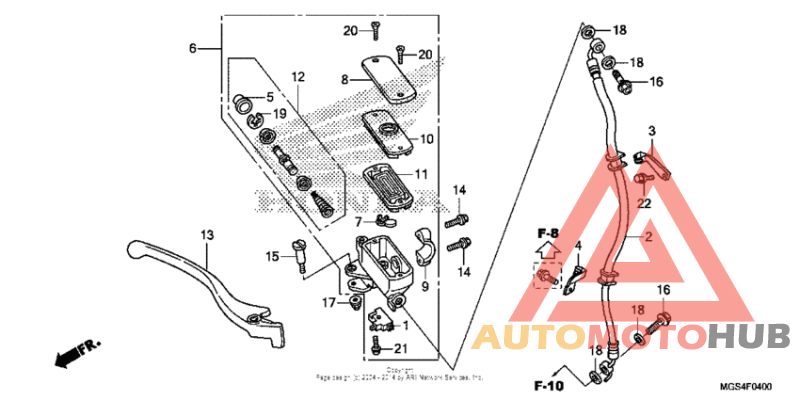 Front brake master cylinder (1)