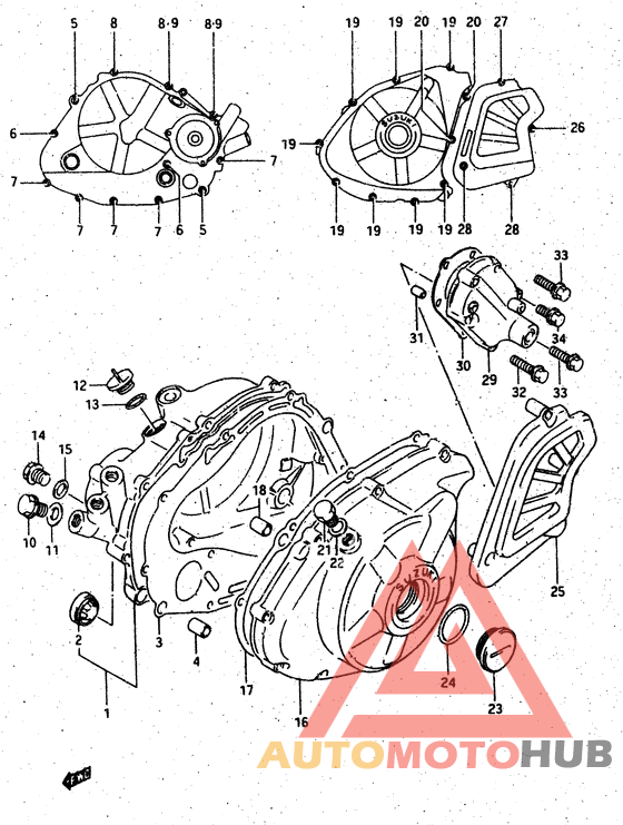 Crankcase cover ass`y  (v