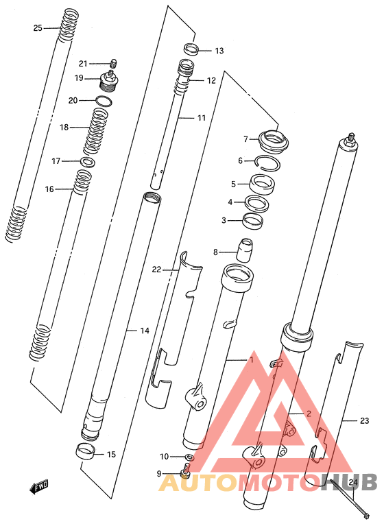 Вилка передней оси