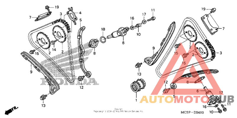 Cam chain + tensioner