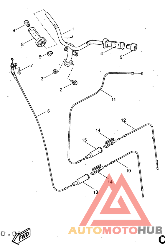 Steering handle. cable