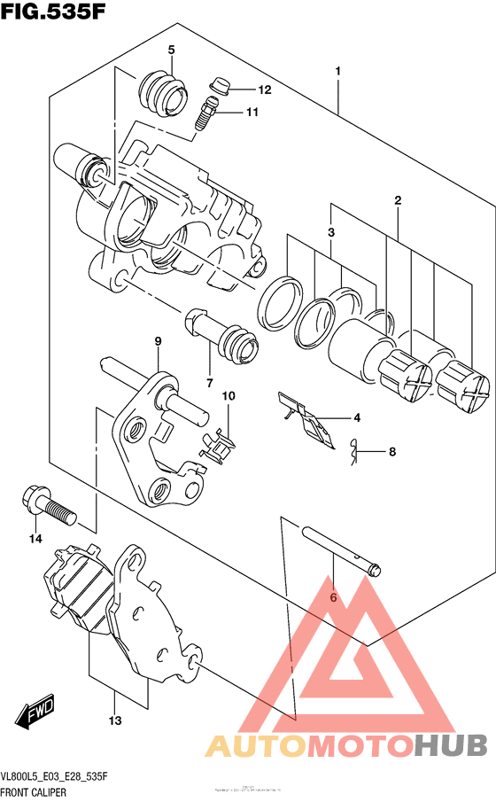 Front Caliper (Vl800Bl5 E28)