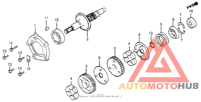 Alternator shaft