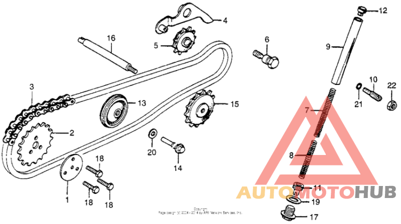 Cam chain + tensioner