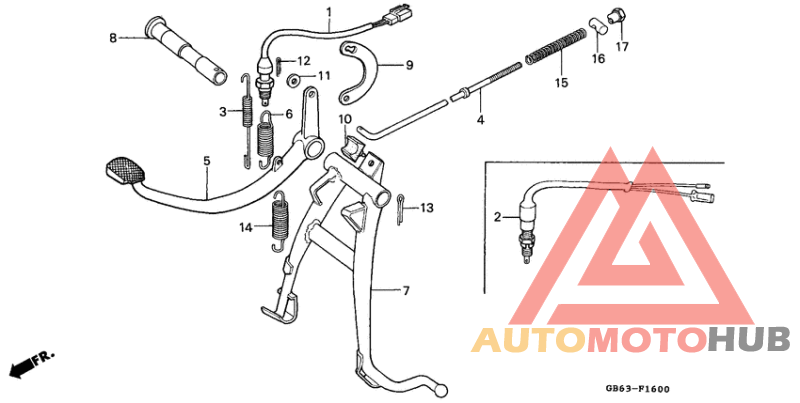 Main stand/brake pedal