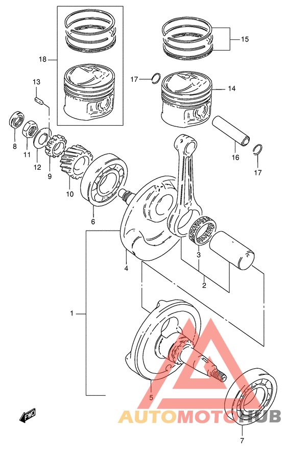 Вал коленчатый