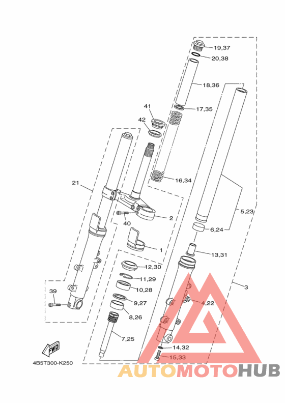 Вилка передней оси