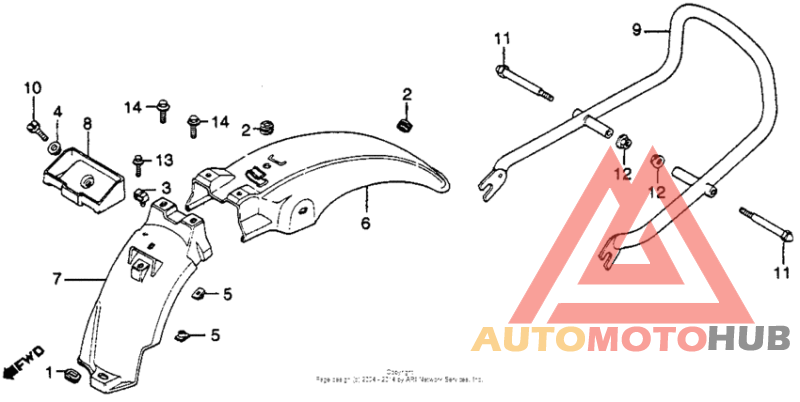 Rear fender + bumper