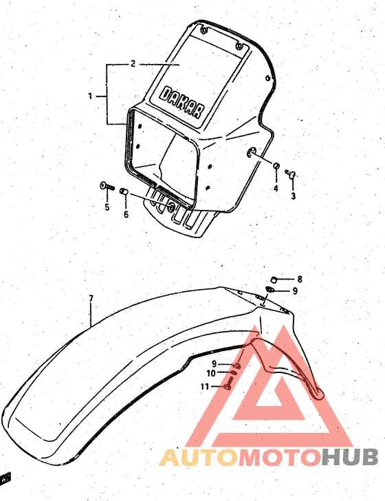Headlamp housing - front fender