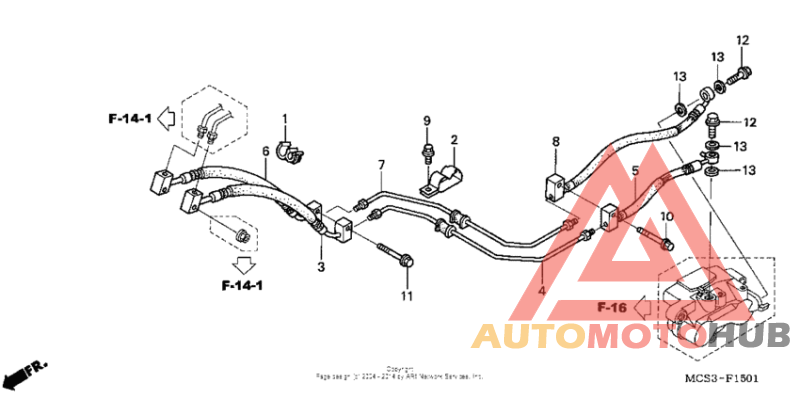 Rear brake hose (st1300a)